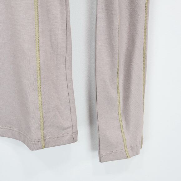 Universal Standard Eris Mock Neck Long Sleeve Contrast Stitch Ash 4XS 00 NWT - Picture 5 of 8